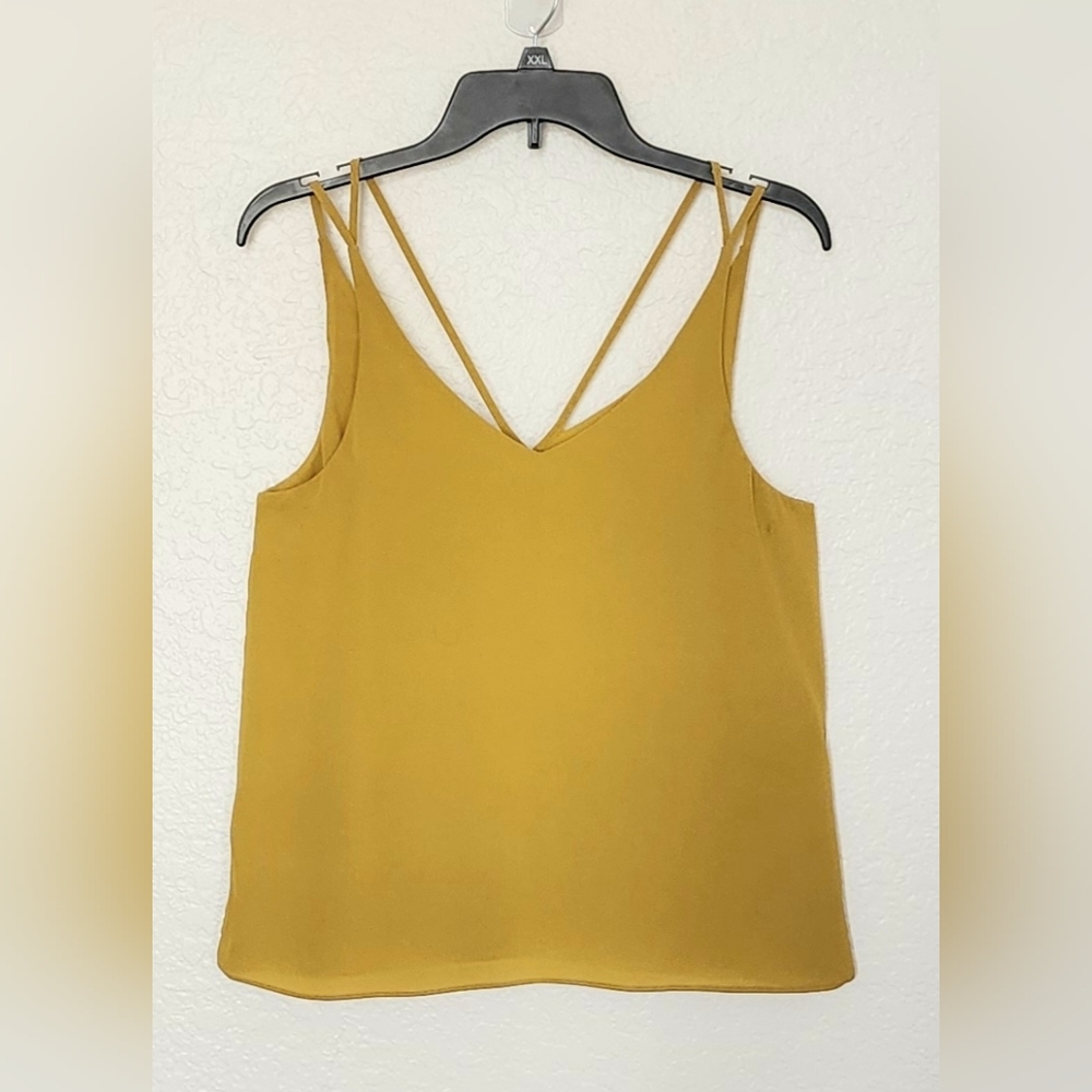 Topshop Mustard Yellow Double Strap Camisole Top.  Size US6